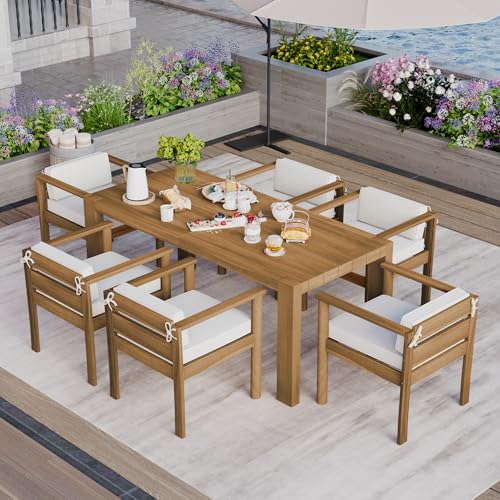 Outdoor 7-Piece Patio Dining Table Set