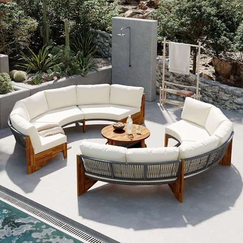 VilroCaz 3-Piece Outdoor Patio Furniture Sectional Sofa Set